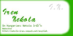 iren nekola business card